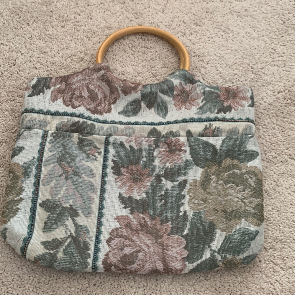Vintage Floral Carpet Purse